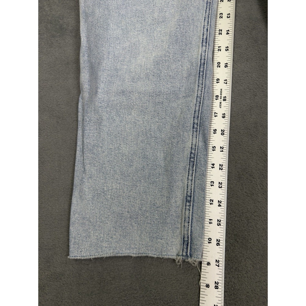 Hollister Jeans Womens 26x27 Blue Curvy Ultra High Rise Straight Stretch Raw Hem - Picture 5 of 8